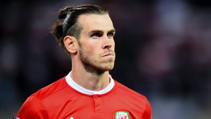 Gareth Bale con la selección de Gales.