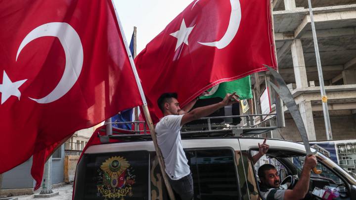 Demostración ultranacionalista en el borde Turquía-Siria.