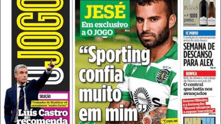 Portada del diario O Jogo del día 13 de octubre de 2019.