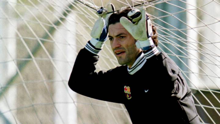 El exportero portugués, Vitor Baía, durante su etapa en el Barcelona.