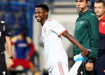 El debut de Ansu Fati con España Sub-21 en imágenes