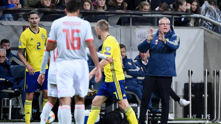 Andersson, en el partido entre España y Suecia.