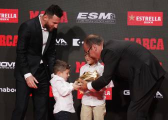 Los hijos de Messi salieron a recoger su sexta Bota de Oro: la escena no tiene desperdicio