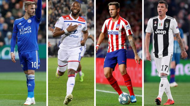 Maddison (Leicester), Dembélé (Olympique de Lyon), Saúl (Atlético de Madrid) y Mandzukic (Juventus).