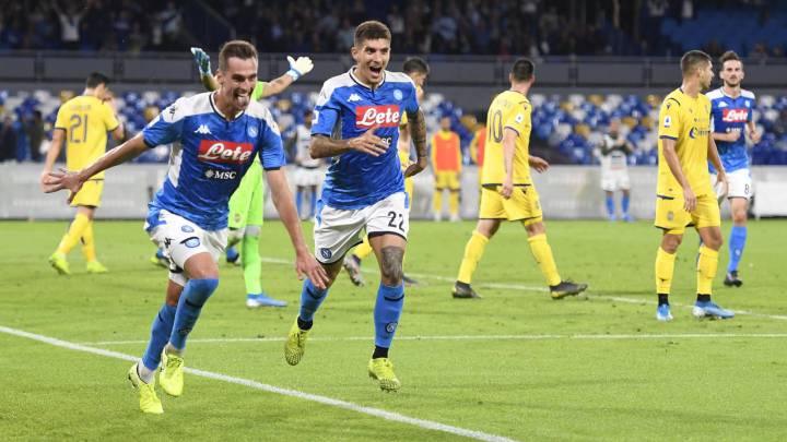 El Nápoles gana con doblete de Milik y un gran Fabián