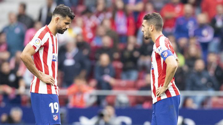 Diego Costa y Koke durante el partido contra el Valencia.