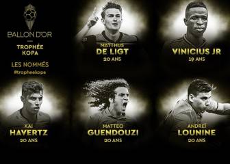 Vinicius, Lunin y João Felix, entre los nominados al Trofeo Kopa