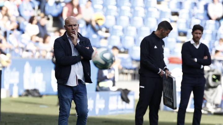 Luis César, durante el partido ante el Málaga.