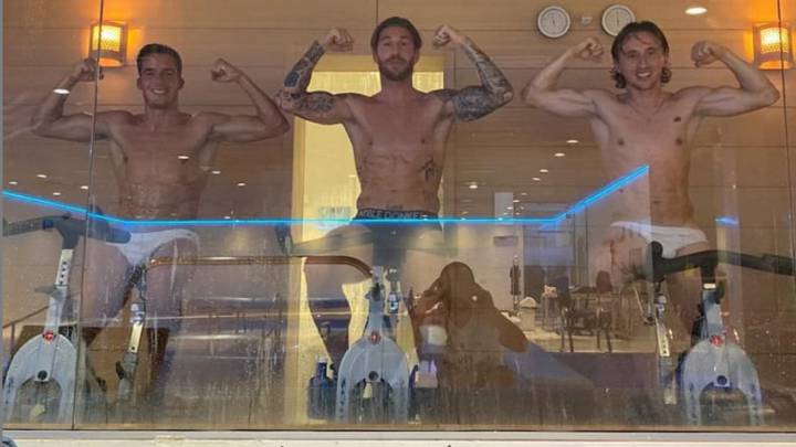 Modric se entrena ya con el grupo y Bale lo hace en solitario
