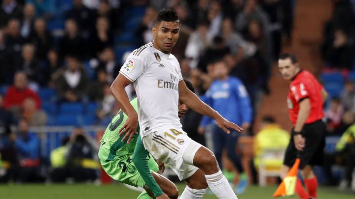 Casemiro en el partido frente al Leganés.