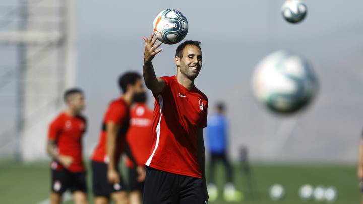Víctor Díaz durante un entrenamiento.
