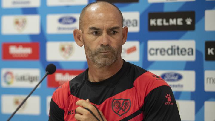 Paco Jémez, entrenador del Rayo, en la rueda de prensa