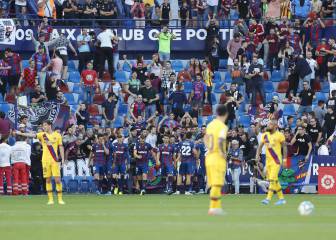 El Levante noquea en 6' a un Barça solo tenía a Messi