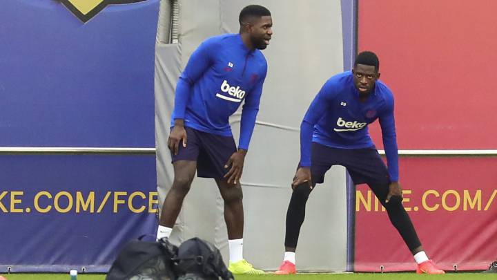 Umtiti y Dembélé.