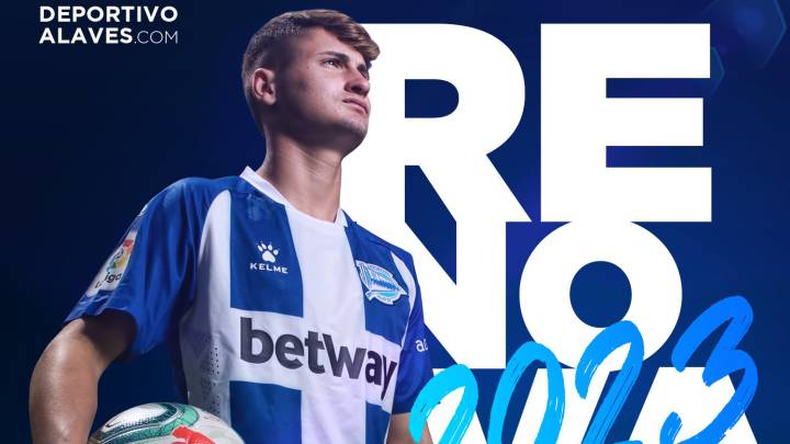 El joven Borja Sáinz renueva con el Alavés hasta 2023