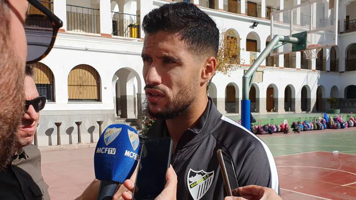 Munir, durante un acto en el Colgio Maristas de Málaga.