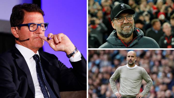 Fabio Capello, Jurgen Klopp y Pep Guardiola.