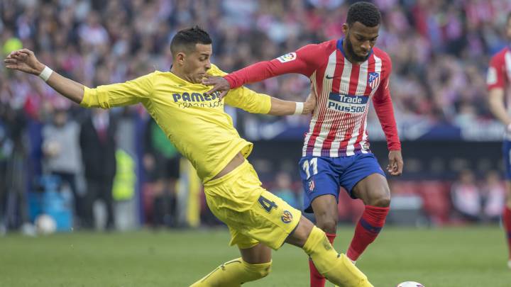 Lemar y Funes Mori, en el partido entre Atlético y Villarreal de la pasada temporada.