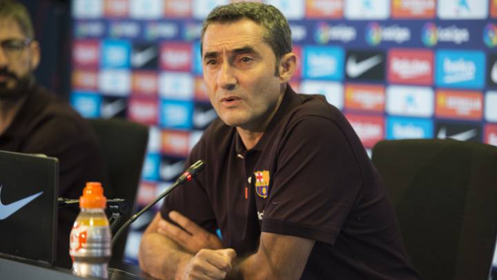 Valverde, en la rueda de prensa previa al Barcelona - Celta.