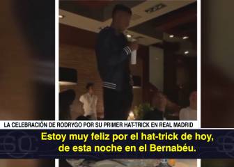 Rodrygo toasts family and friends in post-hat trick speech