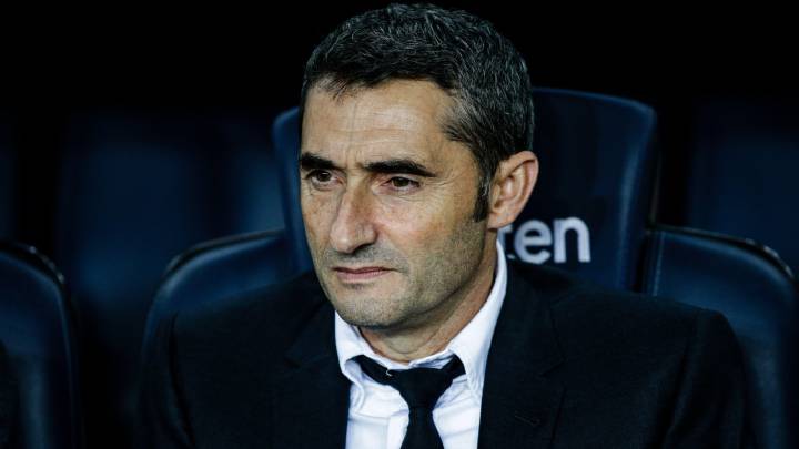El entrenador español del Barcelona, Ernesto Valverde.