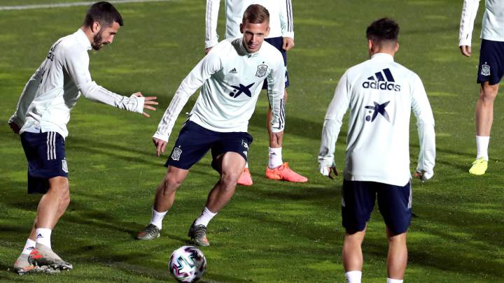Entrenamiento de la Selección española.