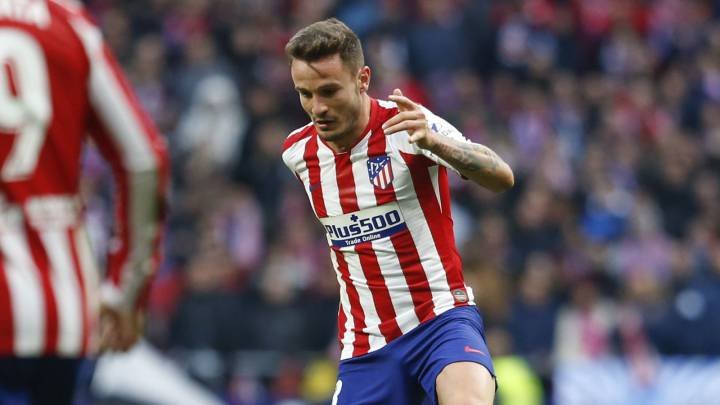 Saúl con el Atlético.