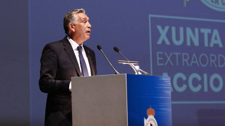 Paco Zas, durante la Junta del pasado 28 de mayo en la que salió elegido nuevo presidente del Deportivo.