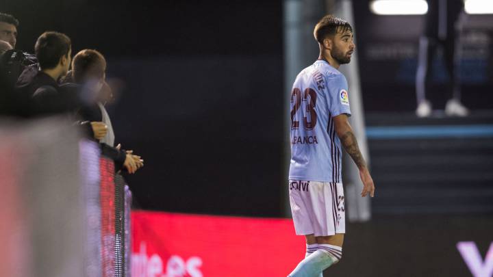 Brais, durante el último partido en Balaídos ante el Getafe