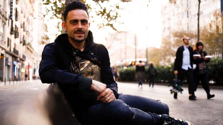 Sergio García posa para AS en la Gran Vía de Barcelona.