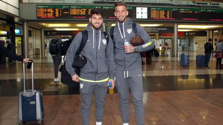 Gonzalo y Kellyan, porteros del Málaga.