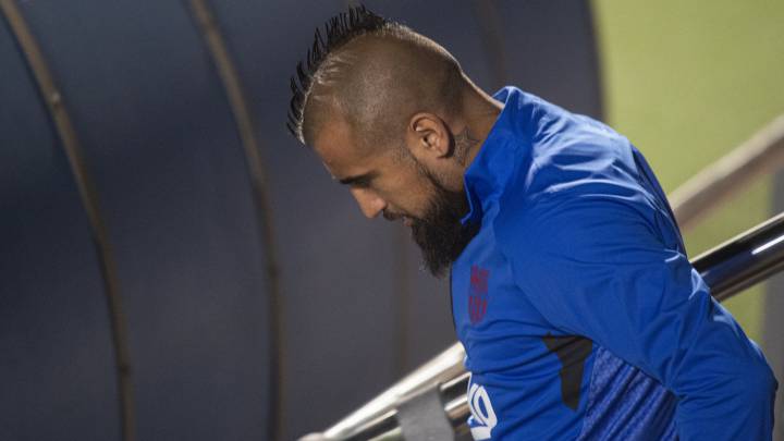 Piqué, en el entrenamiento; Vidal se incorpora al grupo