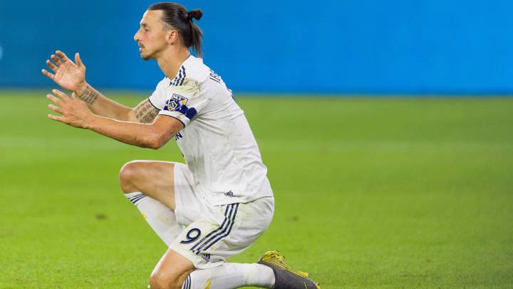 Ibrahimovic, durante un partido con Los Angeles Galaxy.