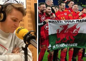 Lo que habría puesto Odegaard en la bandera de Bale
