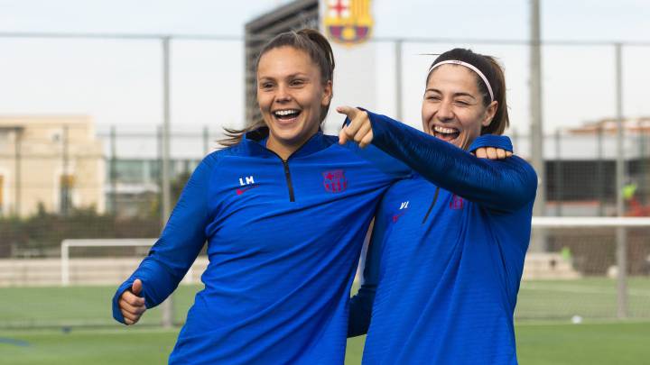 Lieke Martes y Vicky Losada, jugadoras del Barça.