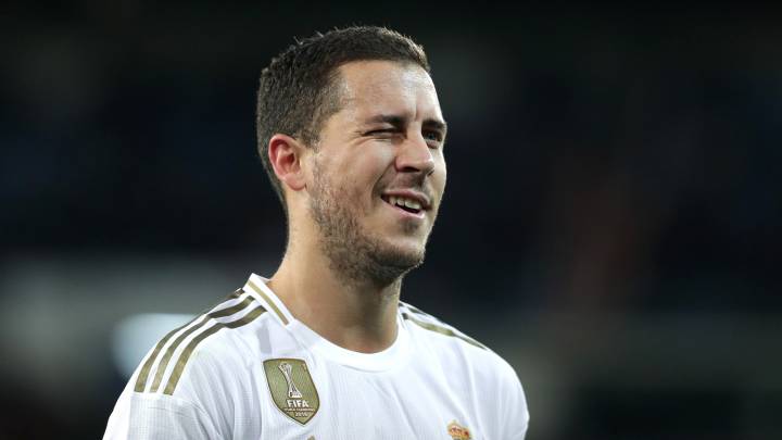 Eden Hazard en un partido con el Real Madrid.