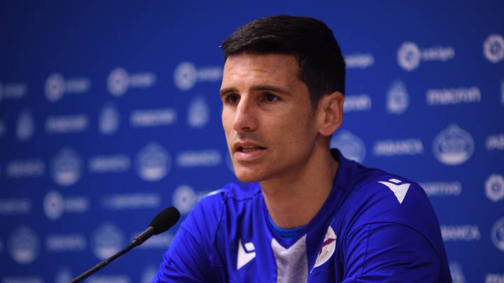 Vicente Gómez en la sala de prensa de Abegondo