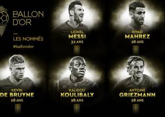 Balón de Oro: lista de candidatos y nominados al premio