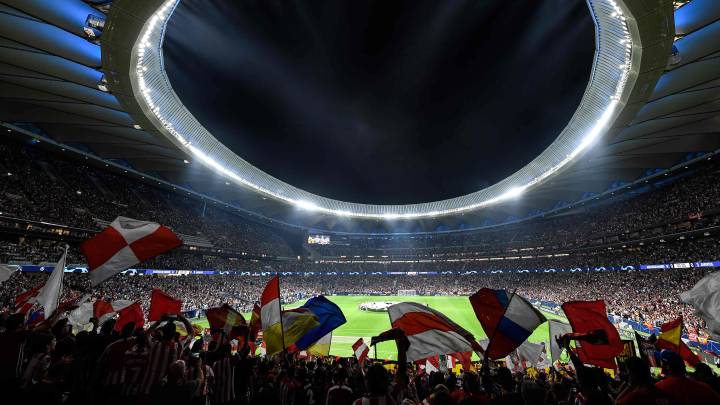 El Wanda Metropolitano, durante el Atlético-Juventus