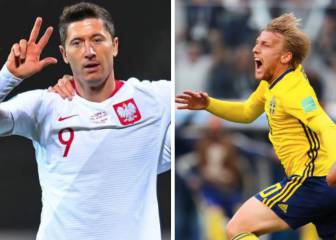 Así juegan Polonia y Suecia: Lewandowski y juego directo