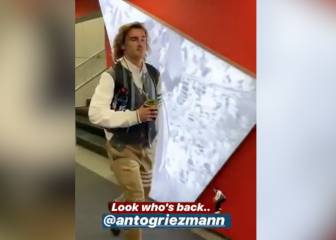 El curioso gesto de Griezmann en el túnel del Wanda