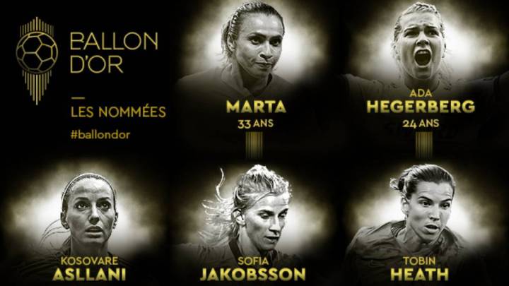 Balón de Oro 2019 femenino: lista de candidatas y nominadas al premio