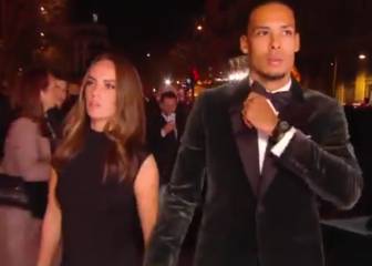 ¿Serio o nervioso? El paseo por la alfombra roja de Van Dijk