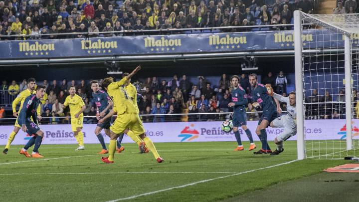 Enes Unal marca el 2-1 en el Villarreal-Atlético de la 2017-18