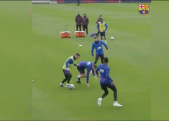 Messi es mejor en los entrenos: Brutal golazo con caño