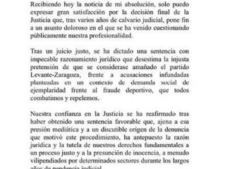 Gabi, satisfecho tras la sentencia del Levante-Zaragoza