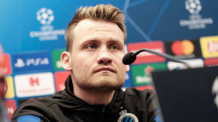 Mignolet, en la rueda de prensa previa al Brujas - Real Madrid.