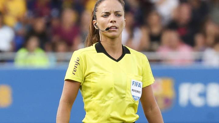 Marta Huerta de Aza, en un partido de Segunda B.