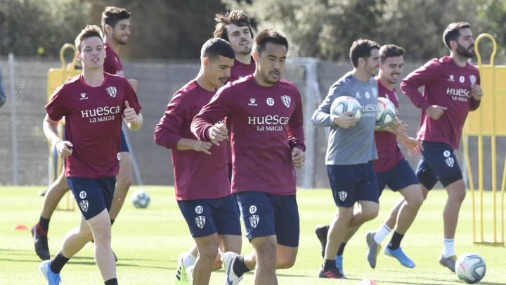Entrenamiento del Huesca.