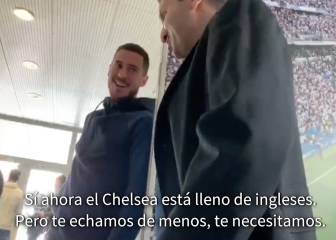 Hazard le promete a un hincha del Chelsea que volverá pronto